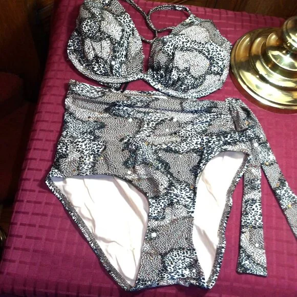 *** ENDLESS SUN *** 2 pc with sequins / Small - Picture 1 of 1